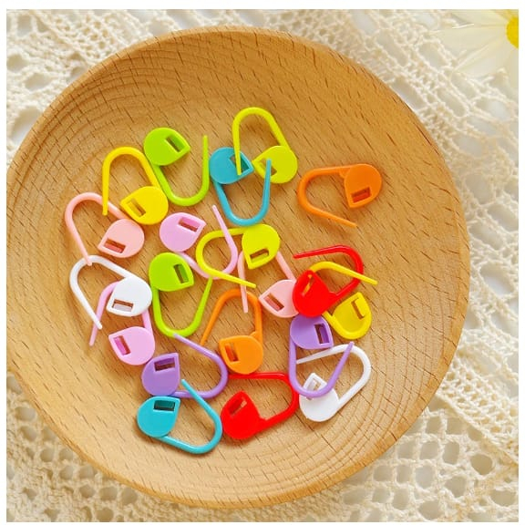 Peniti Labu Peniti Rajut Penanda Peniti Hijab Rainbow Bahan Plastik Pin Jilbab Warna Warni Rajutan Locking Stitch Marker