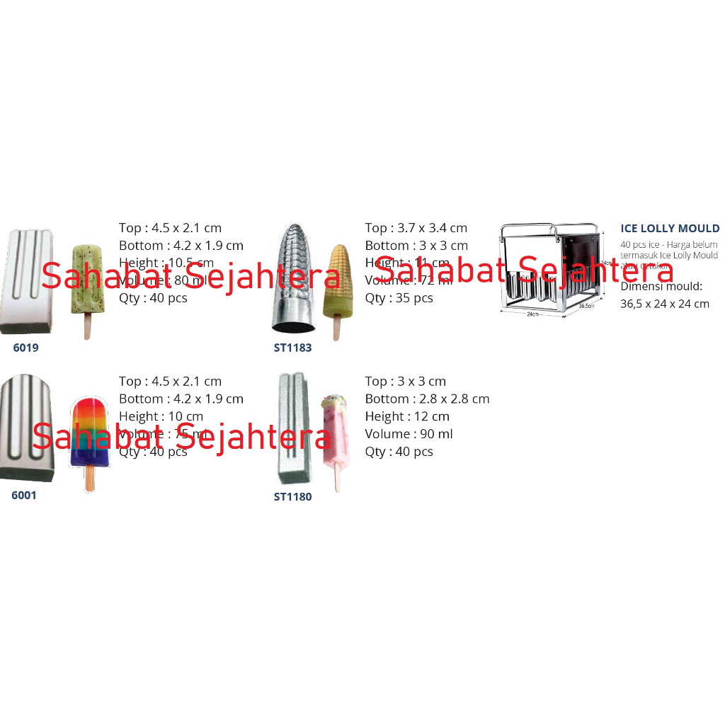 ICE LOLLY MOULD / Mesin Pencetak Es Krim GEA