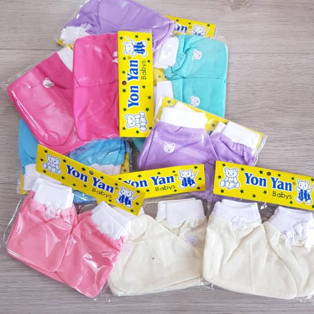 Sarung Tangan Kaki Bayi Yonyan Polos 1 Set Termurah