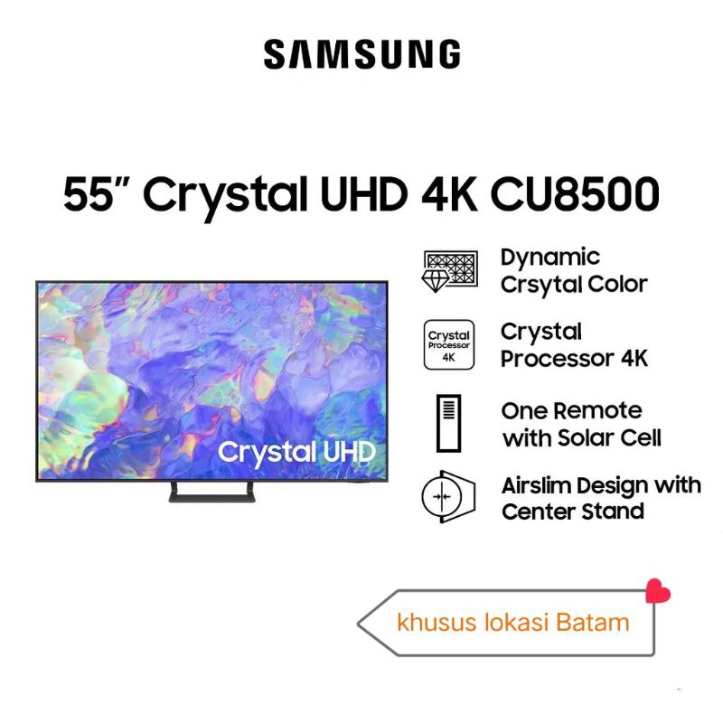 SMART TV SAMSUNG 55 INCH UA55CU8500KX GARANSI RESMI