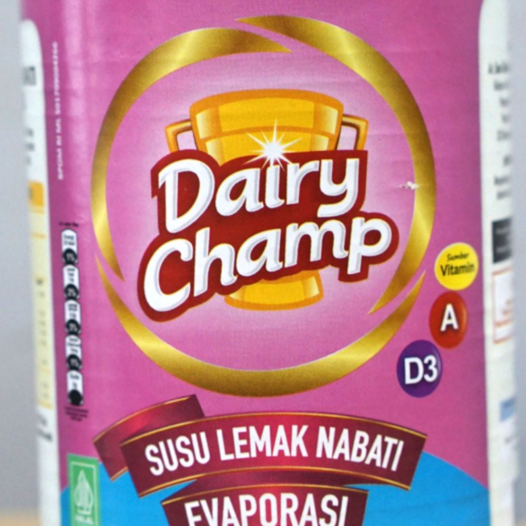 Dairy Champ Susu lemak nabati Evaporasi 390 Gr Kaleng