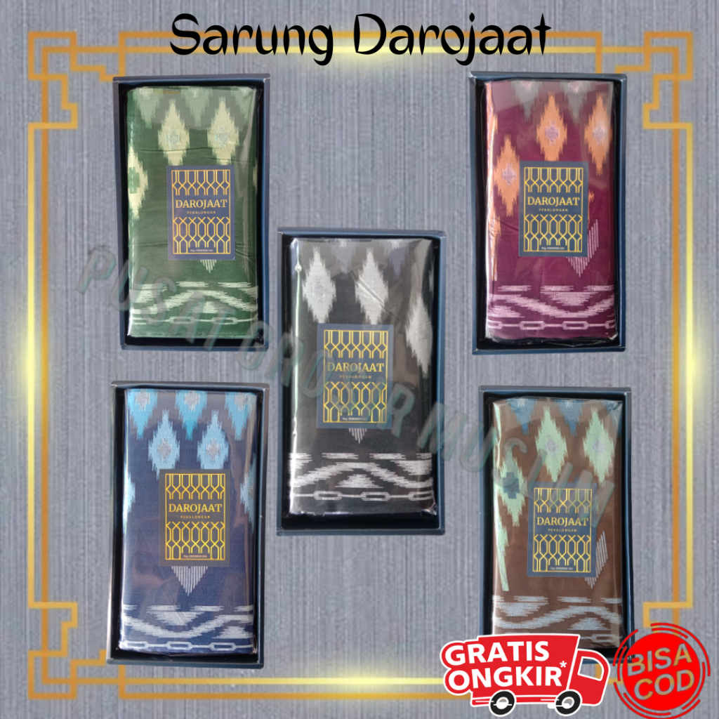 Promo Sarung Tenun Darojaat Hitam Asli Pekalongan Sarung Semi Tenun Darojat Termurah