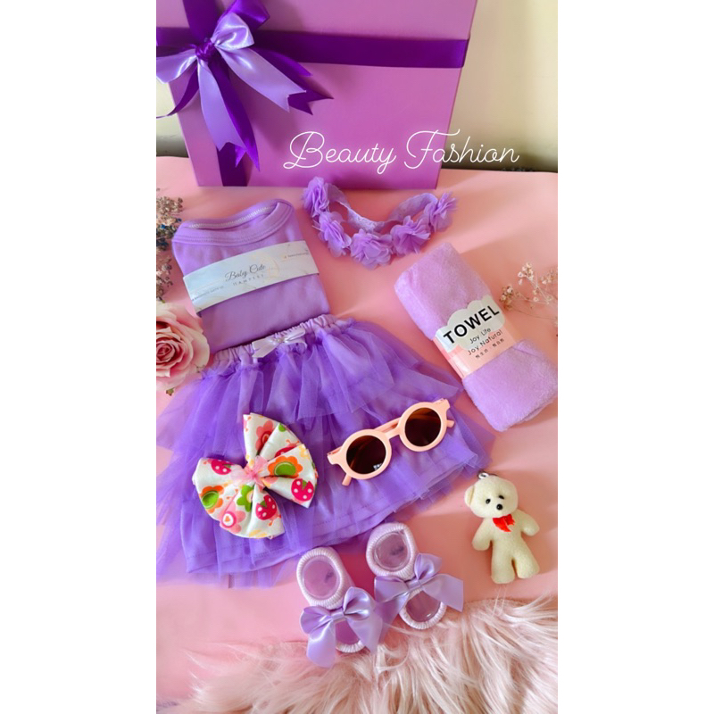 Murah Hampers Bayi Girl Perempuan 0-12 bln Free Goodie Bag. NewBorn Hamper Baby Girl Boy Kado Hadiah Lahiran Perempuan Gift Set Newborn Baby Gift Perempuan Parcel Box Kotak Premium Eksklusif