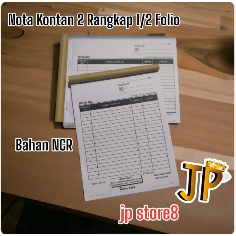 

NOTA KONTAN 2 PLY 1/2 FOLIO - SIAP KIRIM