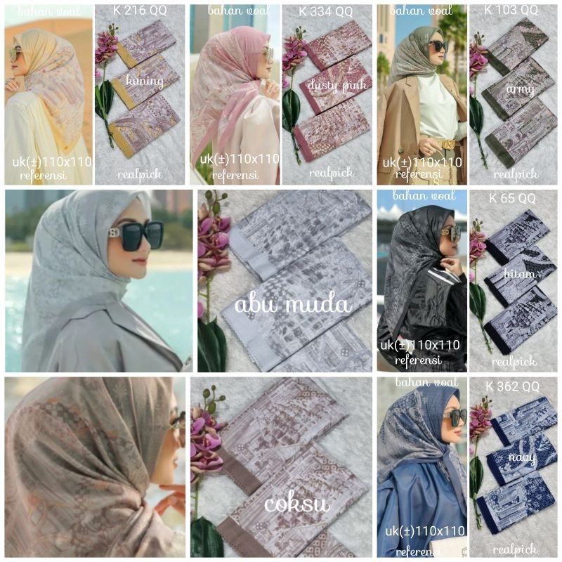 jilbab segi empat motif  voal motif laser cut jilbab denay motif  terbaru  terlaris