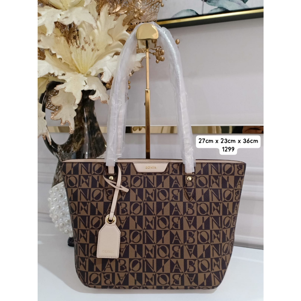 TAS TOTE LIST CREAM L BONIA ORIGINAL