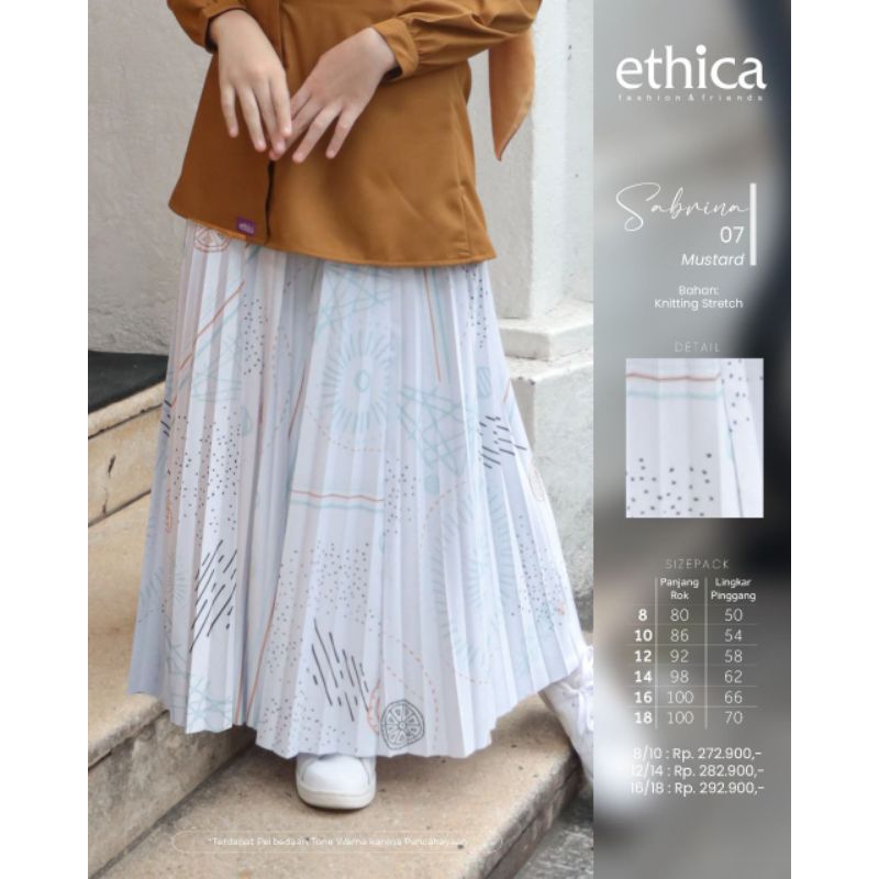 Ethica Bawahan Rok Panjang Sabrina 07 (Soft Grey, Mustard, Dusty Pink, Dark Grey)