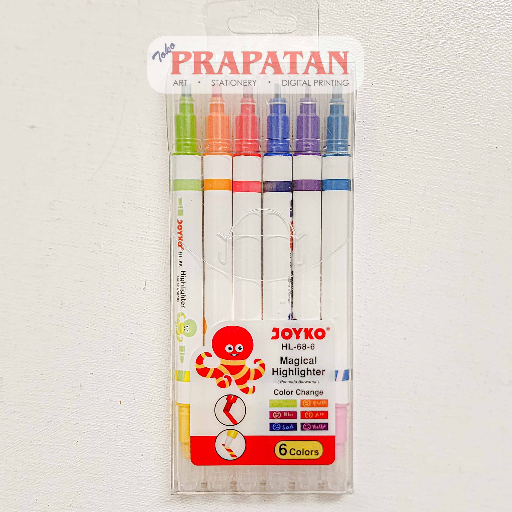 

Joyko HL-68-6 Magical Highlighter Set 6c | Penanda Warna
