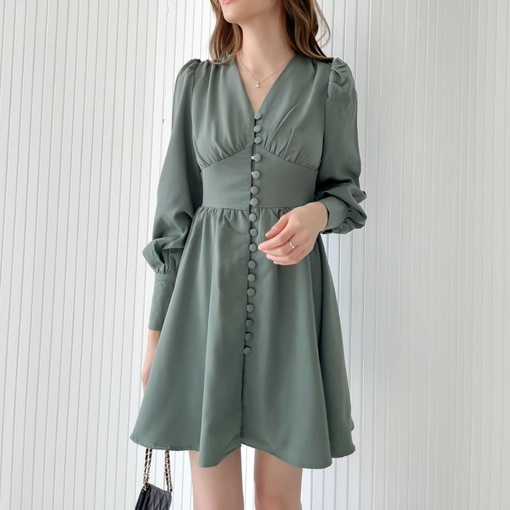 GRISELLA LONGSLEEVE PUFFY DRESS PREMIUM KOREA - MINI DRESS SEXY - DRESS TANGAN PANJANG - DRESS PESTA / KONDANGAN - GLAM DRESS - HADIAH / KADO ULTAH WANITA
