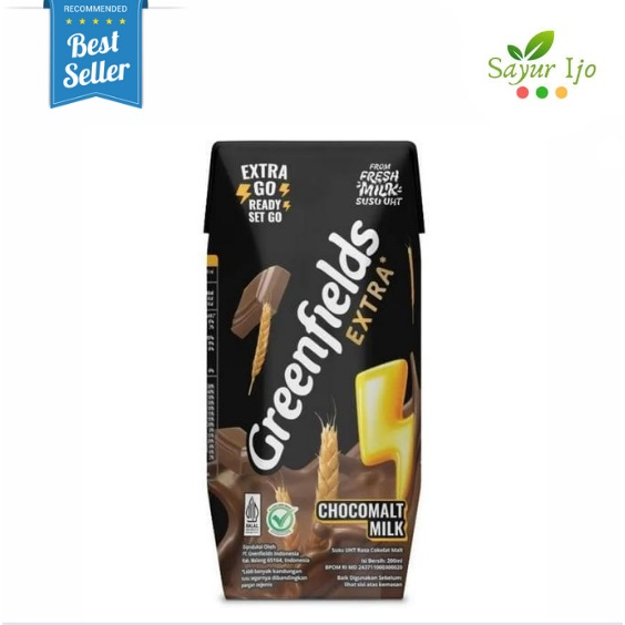 

GREENFIELDS CHOCOMALT 200 ML Susu UHT Extra GO Coklat Fresh Milk Segar