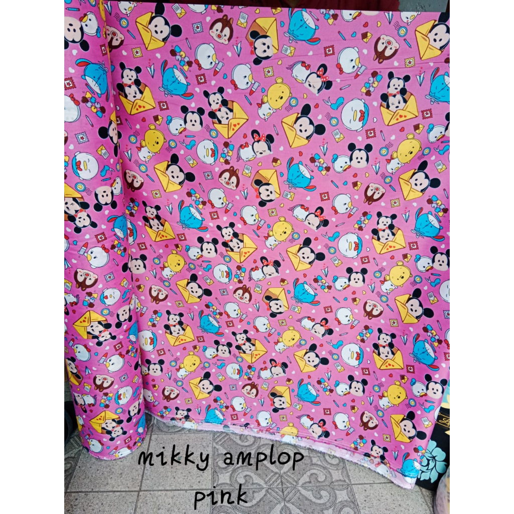 {Part 1} 1/2 meter Katun Disperse Grade A polimikro sprei motif kartun