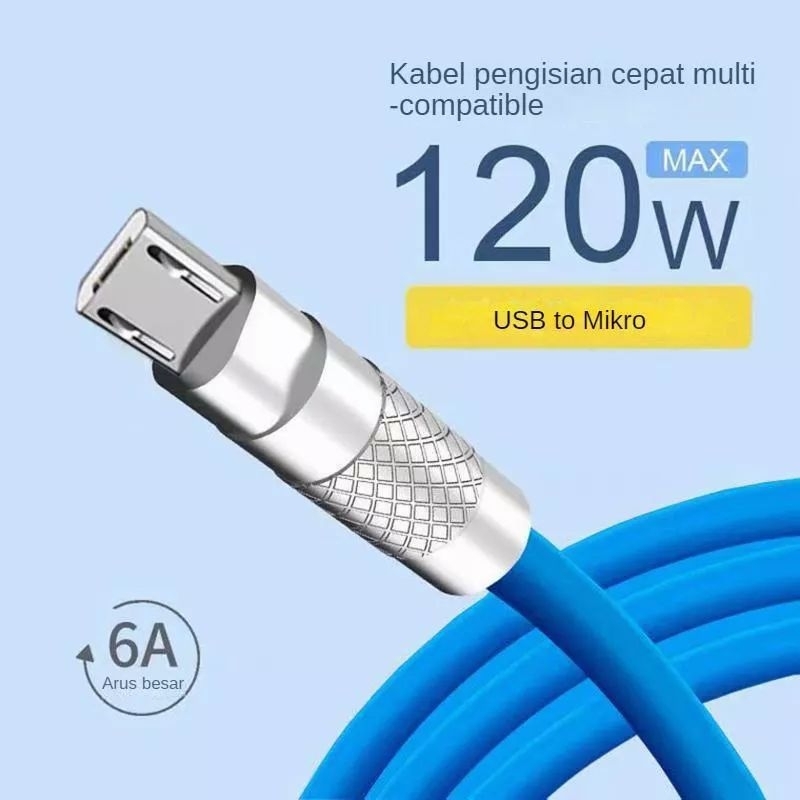 KABEL DATA SUPER AWET FAST CHARGING 120WATT MICRO USB /TYPE C /LIGHTNING KAULITAS BAGUS