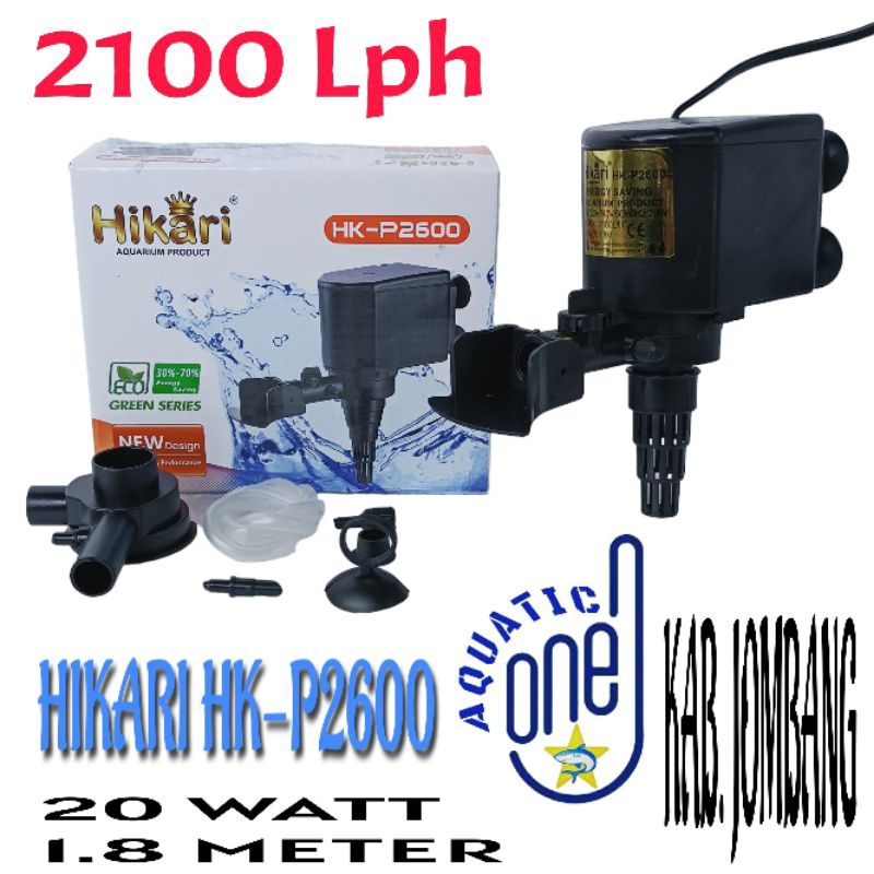 HIKARI HK-P 2600 Power heads ph 2000 Lph keatas mesin pompa celup kolam aquarium waterpump water pump submersible akuarium