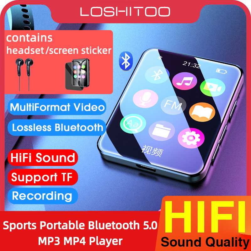 MP3 Digital Audio Player Walkman MP4 Bluetooth 5.0 1.77 Inch MP3 Multifungsi Fitur Recorder Radio Berkualitas