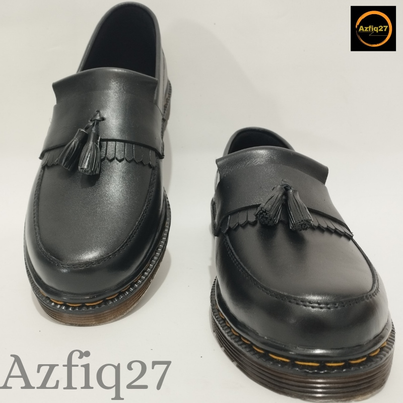 Sepatu Docmart Formal Pantofel Terbaru Casual Loafers Hitam Doff Kerja Kantor Kuliah Fashion Original Azfiq27 Doctmart Doff 01