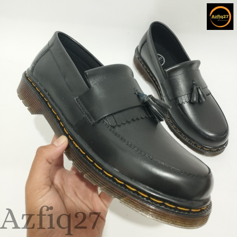 Sepatu Docmart Formal Pantofel Terbaru Casual Loafers Hitam Doff Kerja Kantor Kuliah Fashion Original Azfiq27 Doctmart Doff 01