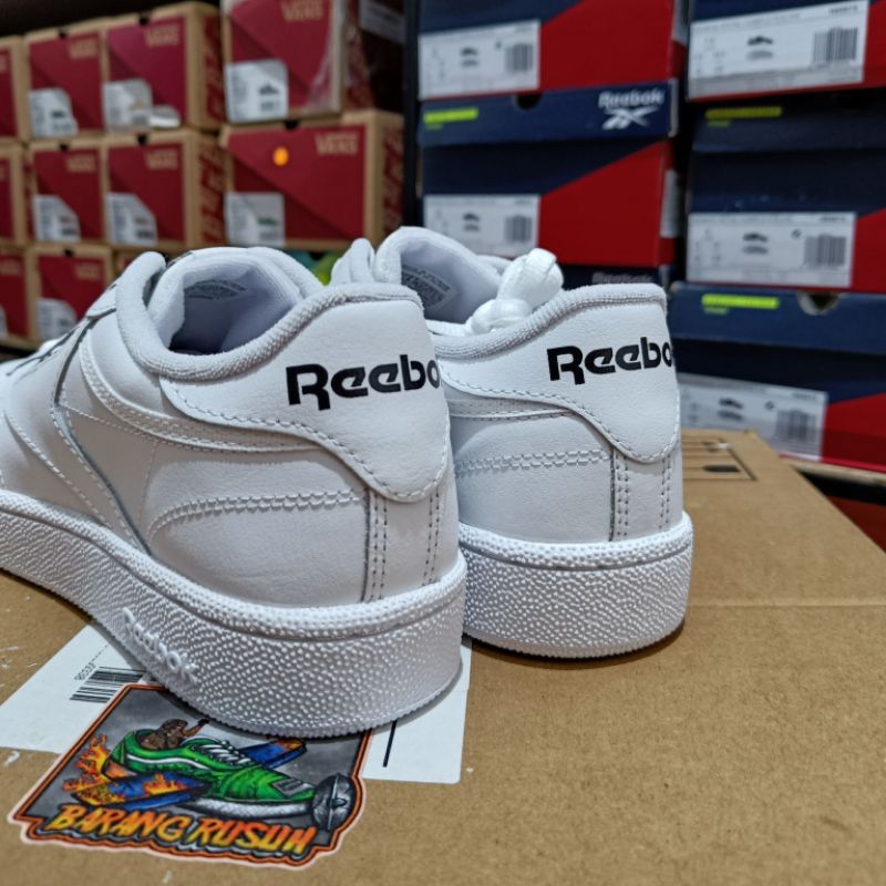 Reebok Club C 85 White Leisure Black Original Resmi MAP