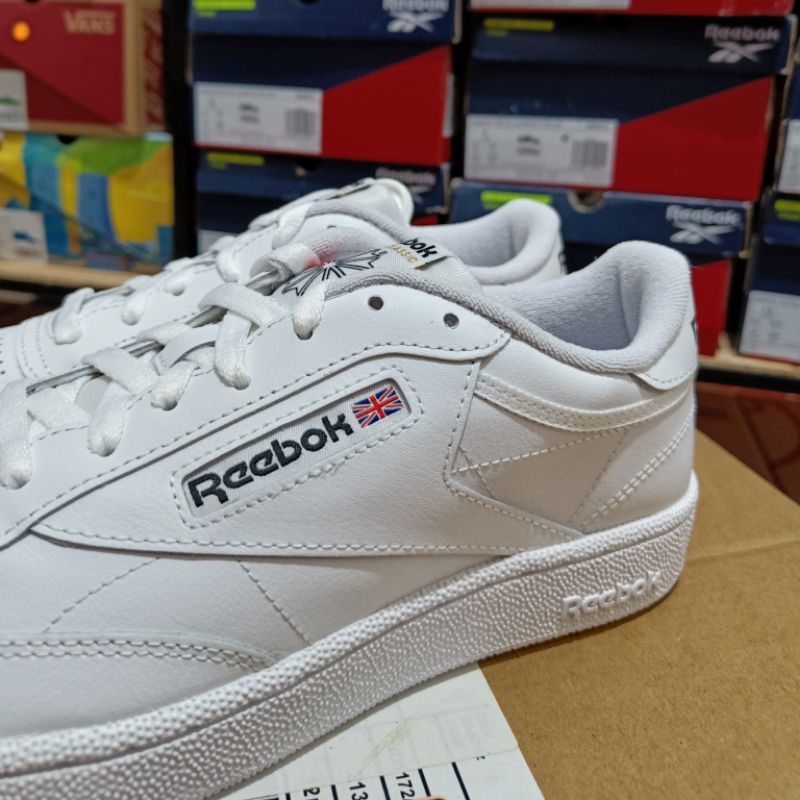 Reebok Club C 85 White Leisure Black Original Resmi MAP
