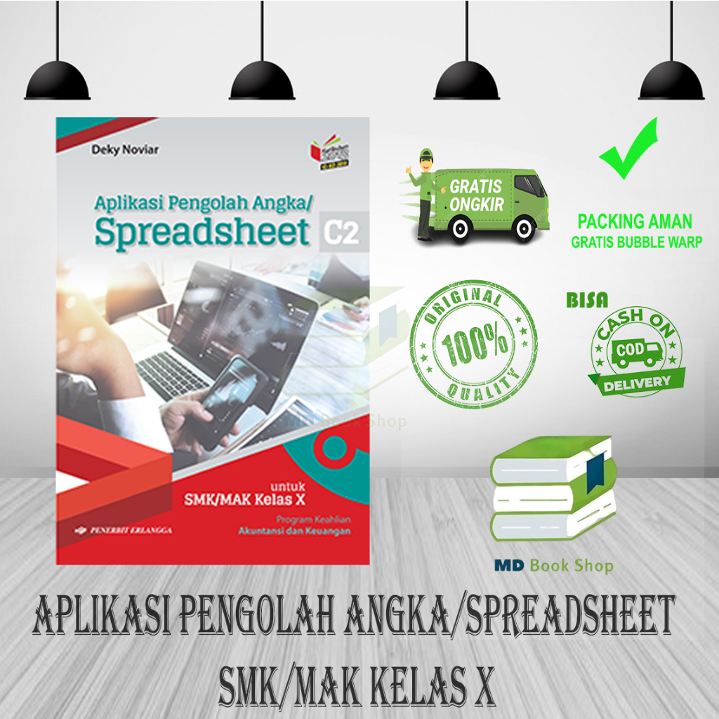 BEST SELLER APLIKASI PENGOLAH ANGKA/SPREADSHEET SMK/MAK KELAS X (K13N KI-KD 2017) - ERLANGGA