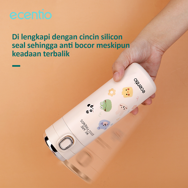 ecentio botol minum termos 420ml stainless 304 Vacuum Flask/Tumbler cerdas LED suhu