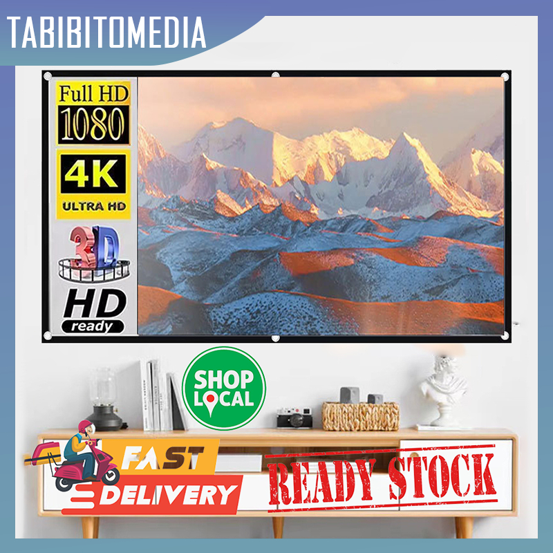 Layar Tancap  Layar Proyektor  Gantung Kain Screen Proyektor Screen Projector 3D Projector Screen 4k