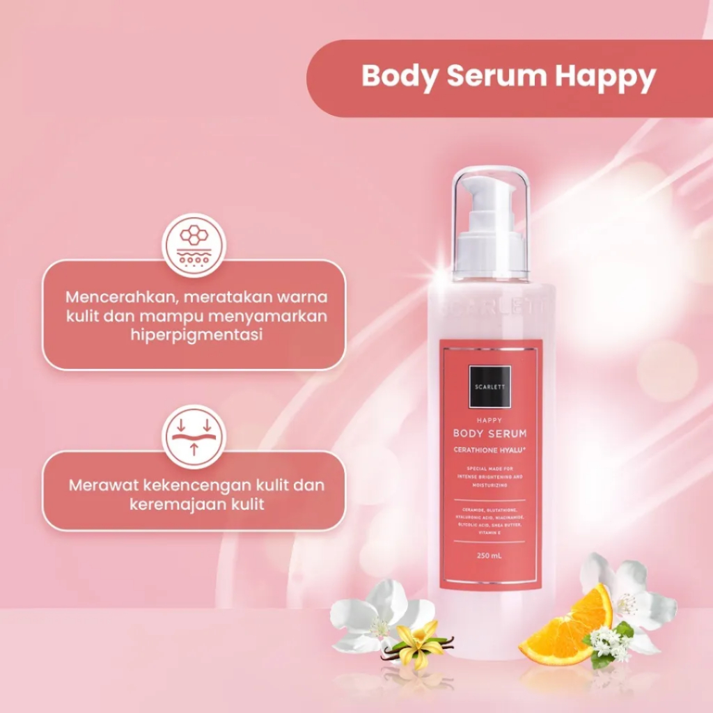 SCARLETT WHITENING Body Serum 250ml (Happy, Jolly, Charming, Loving)