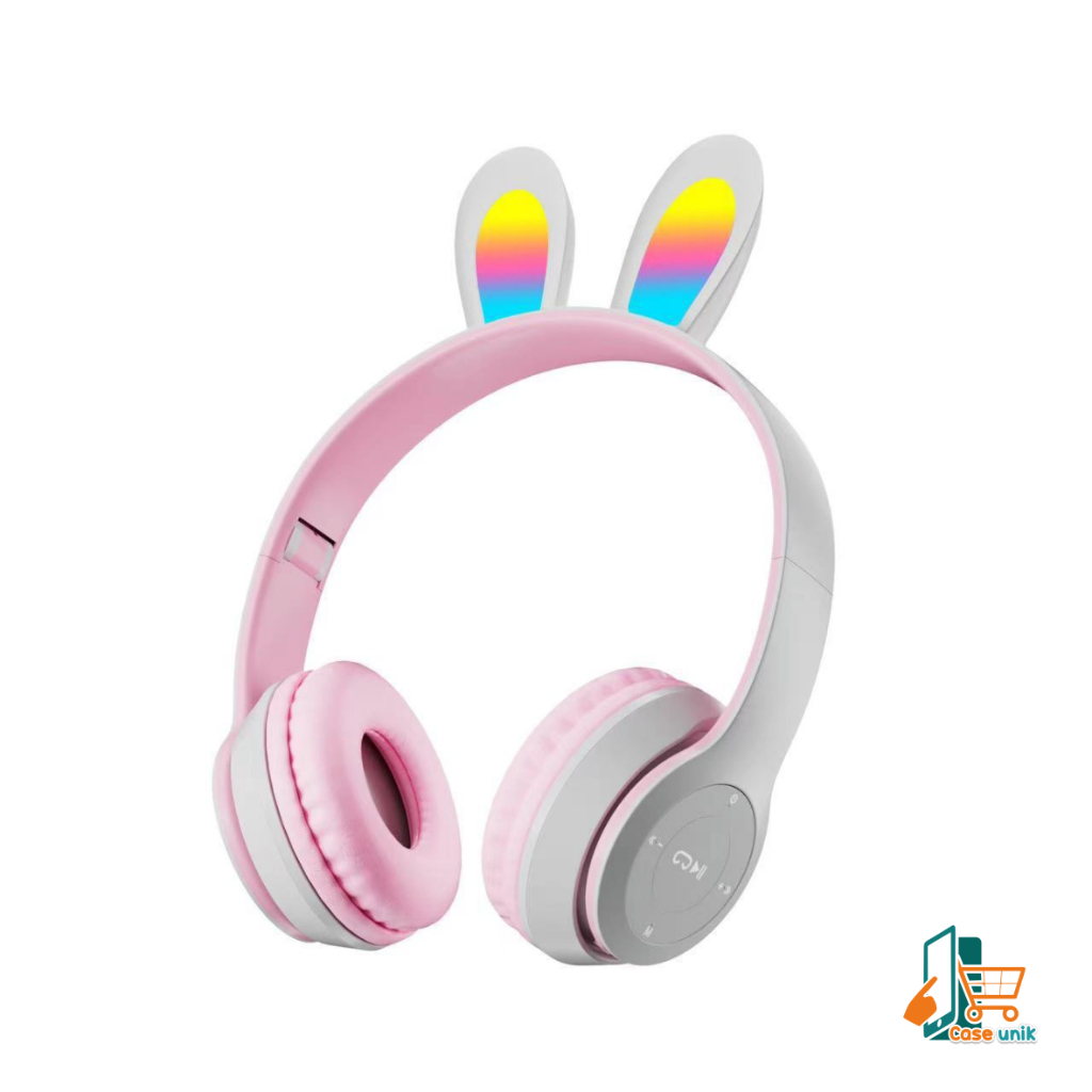 P47R CAT EARS HEADSET headphone Hf bando telinga kucing LED BANDO BLUETOOTH wireles RGB GAME HEADSET G-P47R LED WIRELESS super BASS CS5941