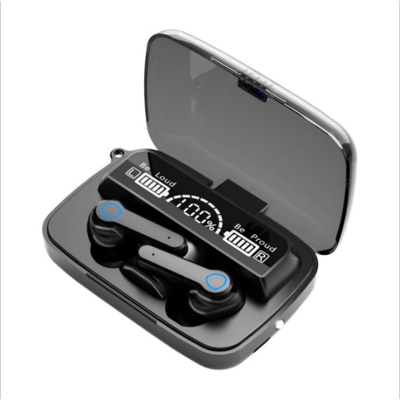 Headset bluetooth TWS M19, M28, M29 Pro, M90, M10 warna hitam