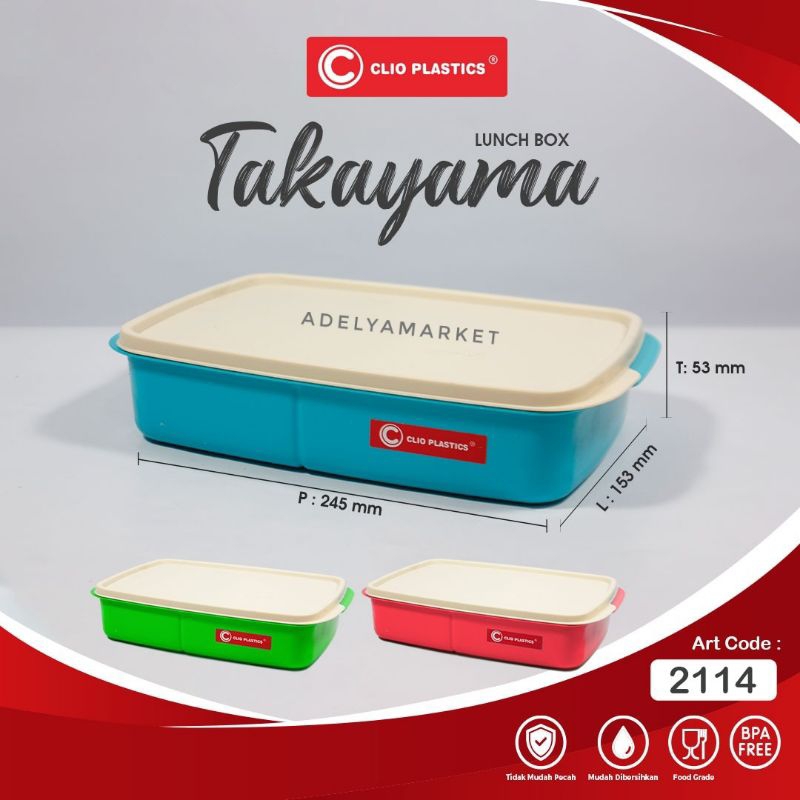 TAKAYAMA lunch box clio / kotak makan