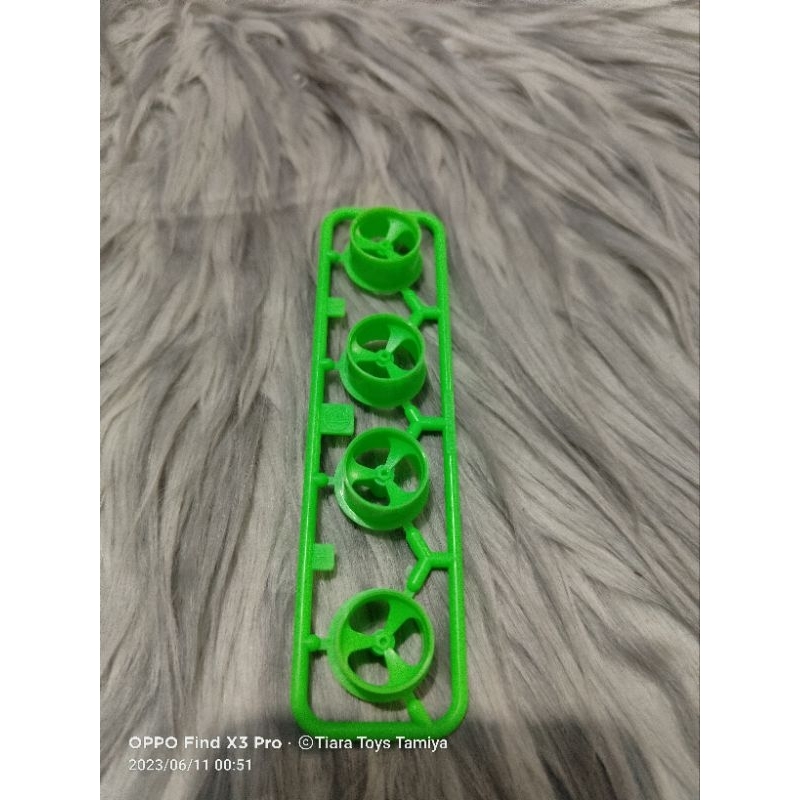 Tamiya Wheel Velg Small 3 Spoke Narrow Ijo Green Hijau