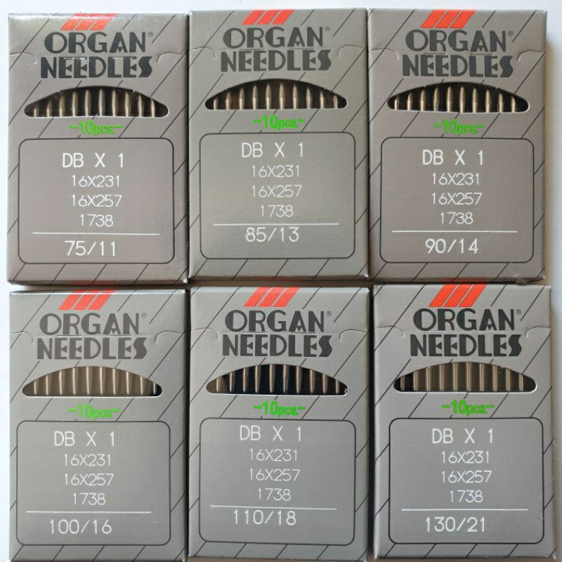 Jarum organ type DB (11, 13, 14, 16, 18, 21)