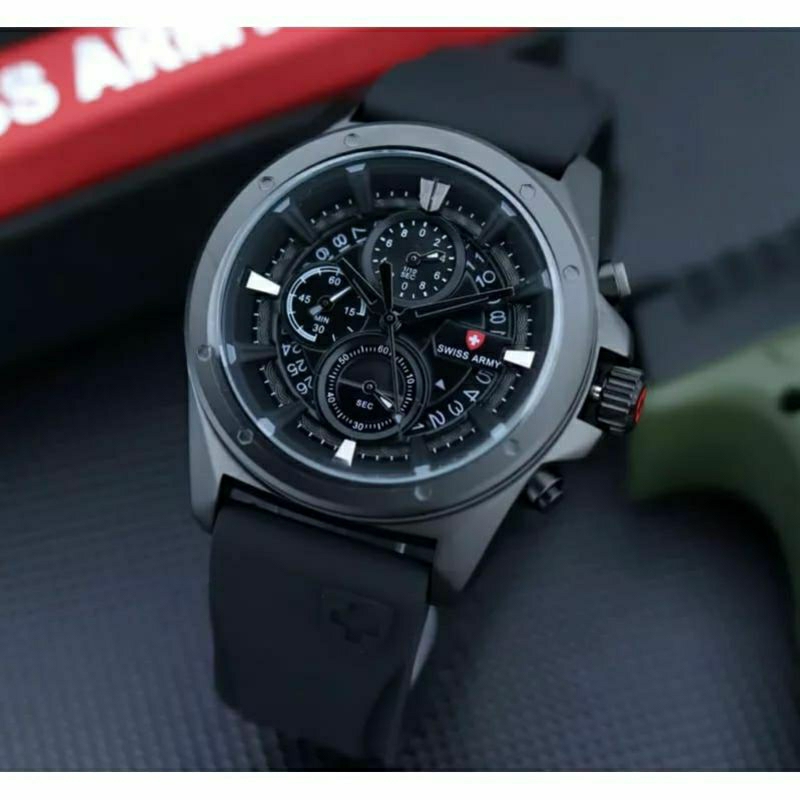 JAM TANGAN SWISS PREMIUM CHRONOGRAPH AKTIF KASUAL TERLARIS