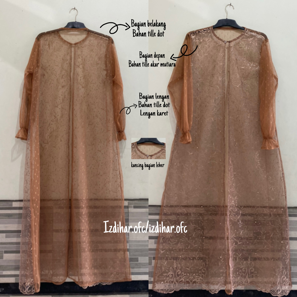 Inara Outer - outer lace / outer tile / outer panjang / outer brukat / outer tile kondangan / outer brokat kondangan / outer kondangan / Outer Swing Kekinian / Outer Size Besar / Outer Jumbo / outfit kondangan