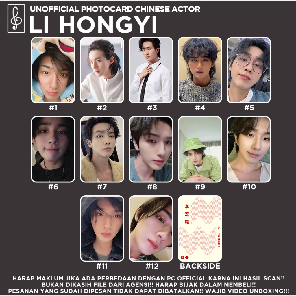 [CHINESE ACTOR] PHOTOCARD LI HONGYI FANMADE