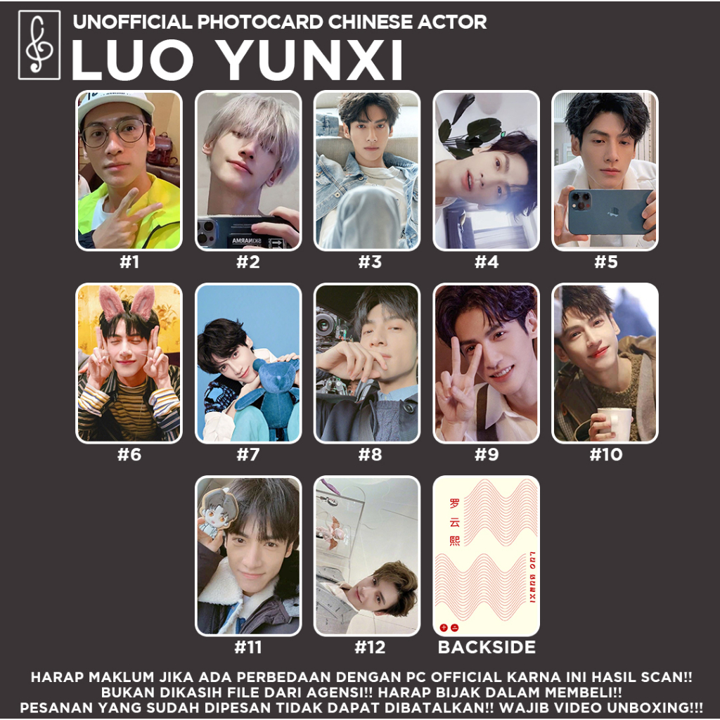 [CHINESE ACTOR] PHOTOCARD LEO LUO YUNXI FANMADE