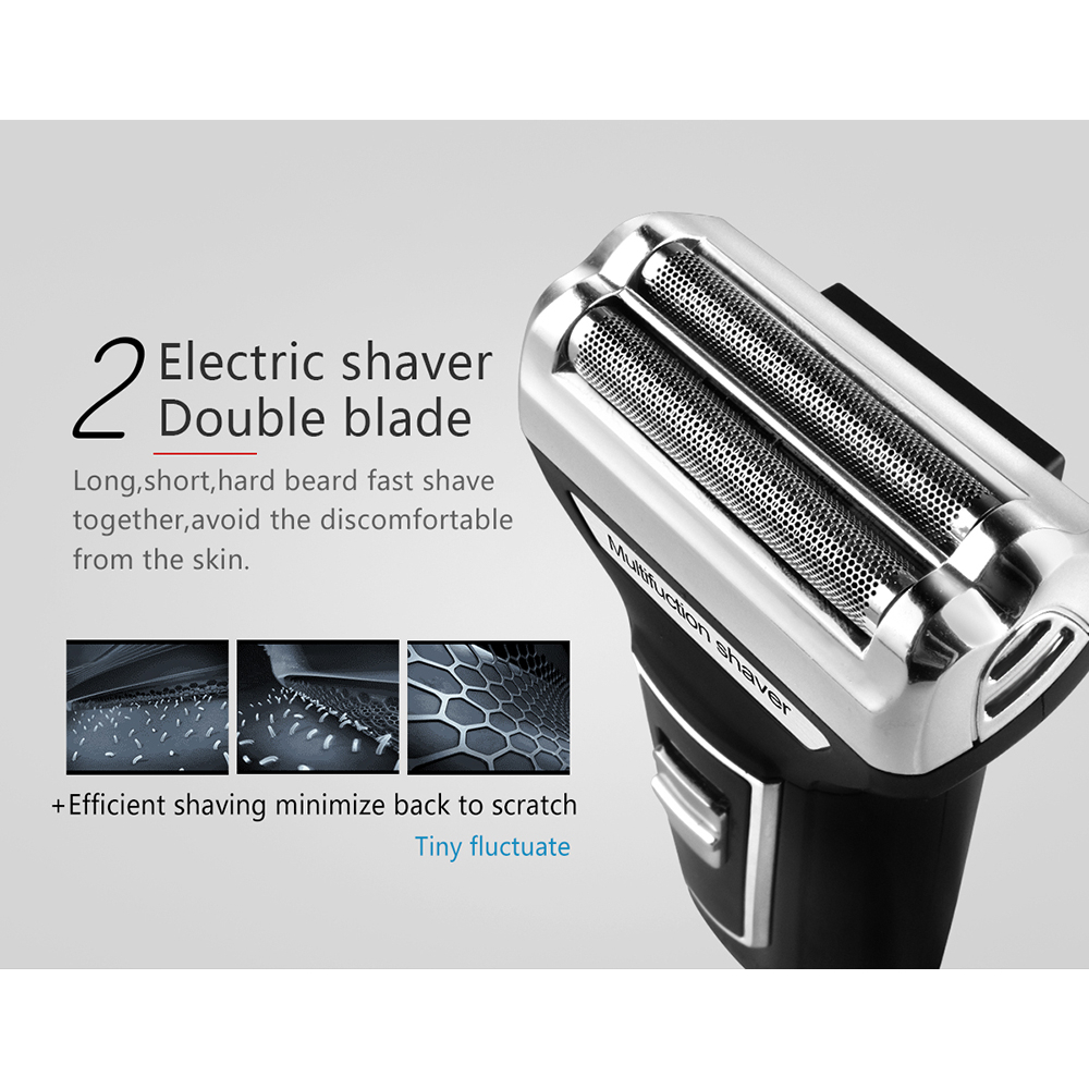 Electric Shaver 3in1 Hair Clipper Nose Trimmer Dual Blade USB Charging KEMEI KM-6558 &amp; KM-6331