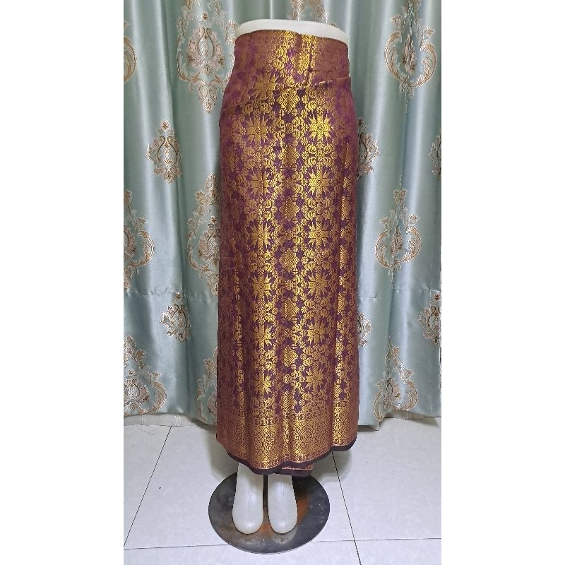 maroon manggis gold kain rok span bawahan setelan songket lilit kebaya tenun palembang modern aneka 