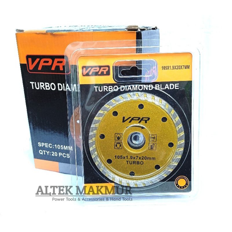 Mata Pisau Pemotong Keramik Diamond Blade Turbo Vpr 4" Diamond Wheel Granit Turbo Super Turbo 4 In V