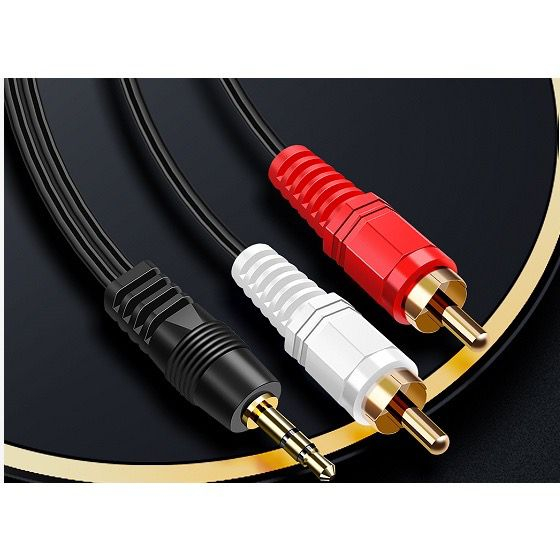 Kabel Audio 1 To 2 Rca / Kabel Jack 2 in 1 Aux Audio - Rca / Kabel Speaker 2 in 1 1METER