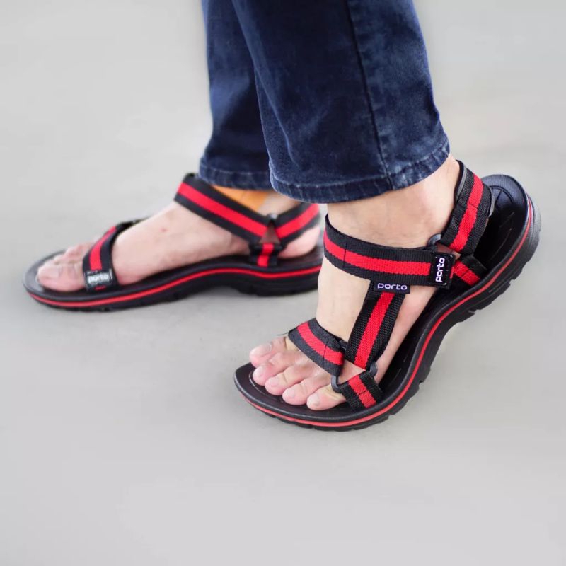PLA005M - Porto Sandal Gunung Pria Sandal Travelling Model Tali Anti Slip