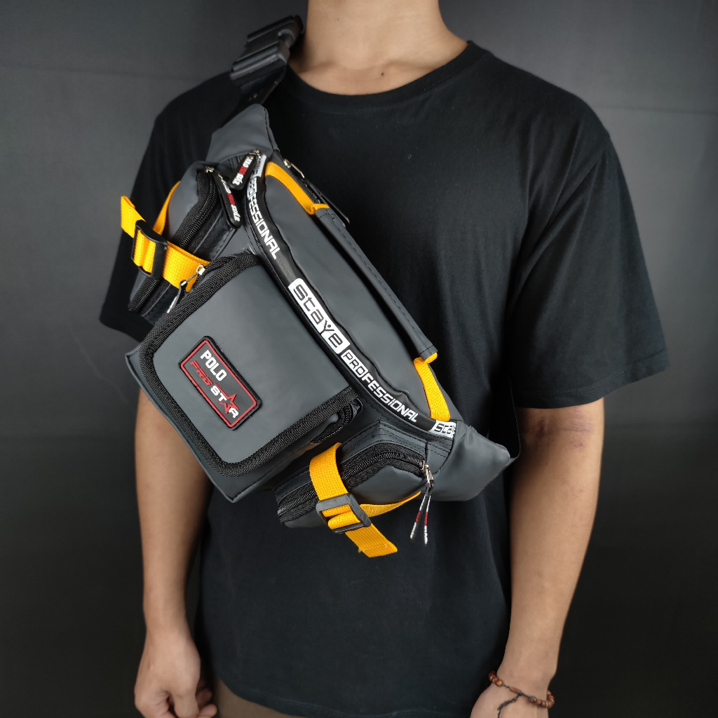 TAS PRIA ANTI AIR Waistbag Tas Pinggang Tas Selempang Terbaru Original Polo Prostar Waterproof