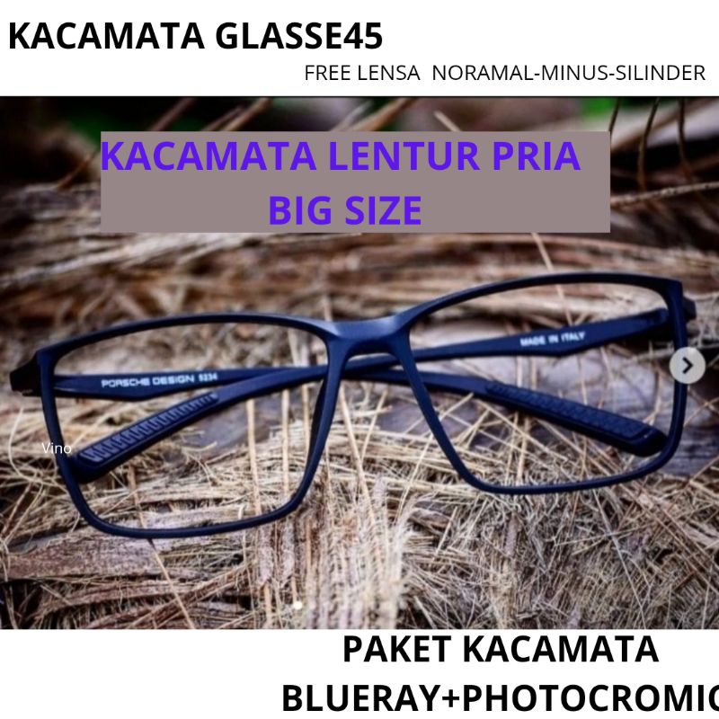 LENTUR-KACAMATA BLUECROMIC 3IN1 DRIVE COWO PHOTOCROMIC ANTI RADIASI PREMIUM FREE LENSA MINUS & SILIN