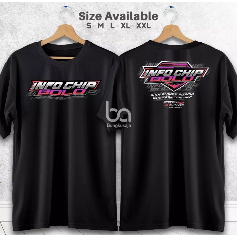 BAJU KAOS DISTRO RACING INFO CHIP BOLO / ATASAN PRIA / KAOS DISTRO
