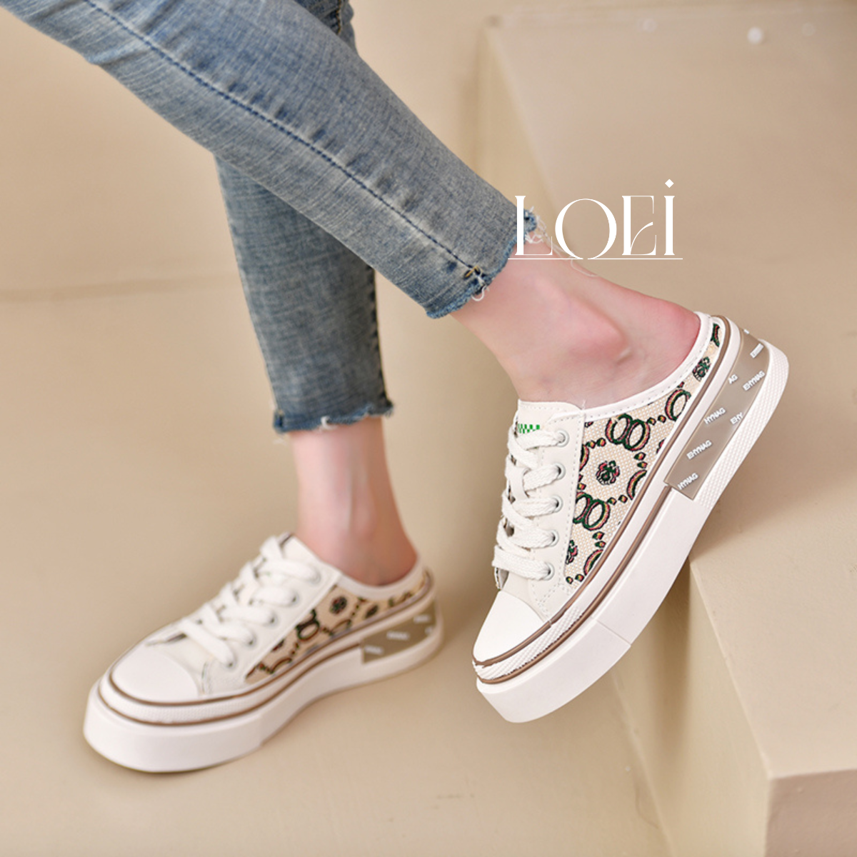 Slip On Sepatu Sneakers Cewek Flatshoes 10776 Sepatu Korean Style Best Seller Terbaru