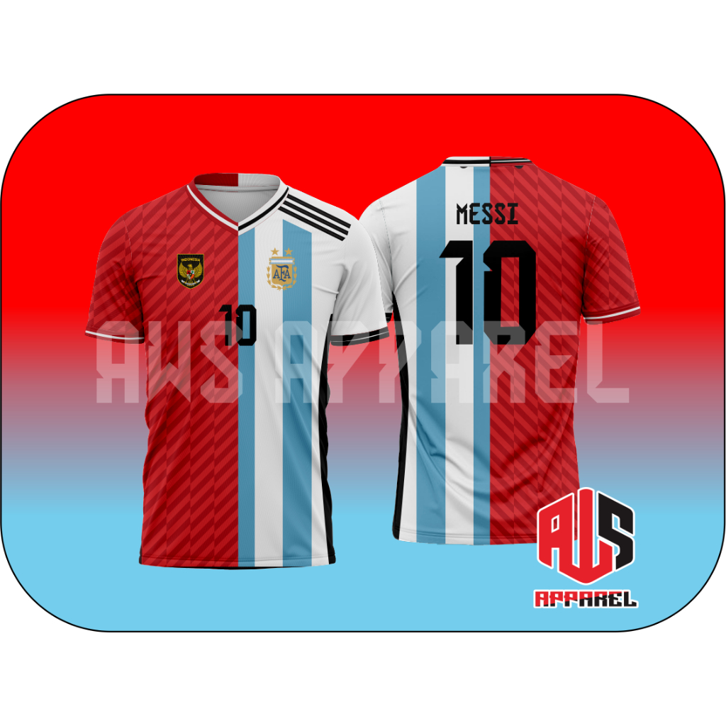 jersey costume/jersey argentina /Jersey Futsal & Football Liga Persahabatan Timnas Indonesia dan Tim