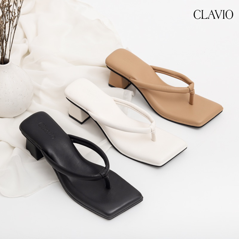 CLAVIO Lavenia Sandal Wanita Heels / Hak 5 Cm