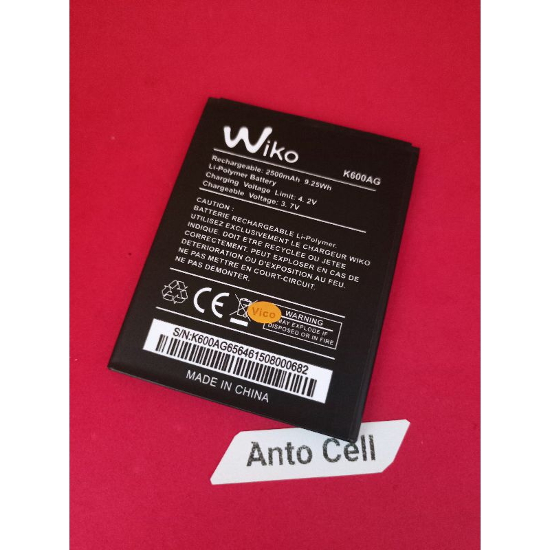 Baterai batre Wiko Tommy 3 Wiko Tommy 3 plus K600AG original battery hp