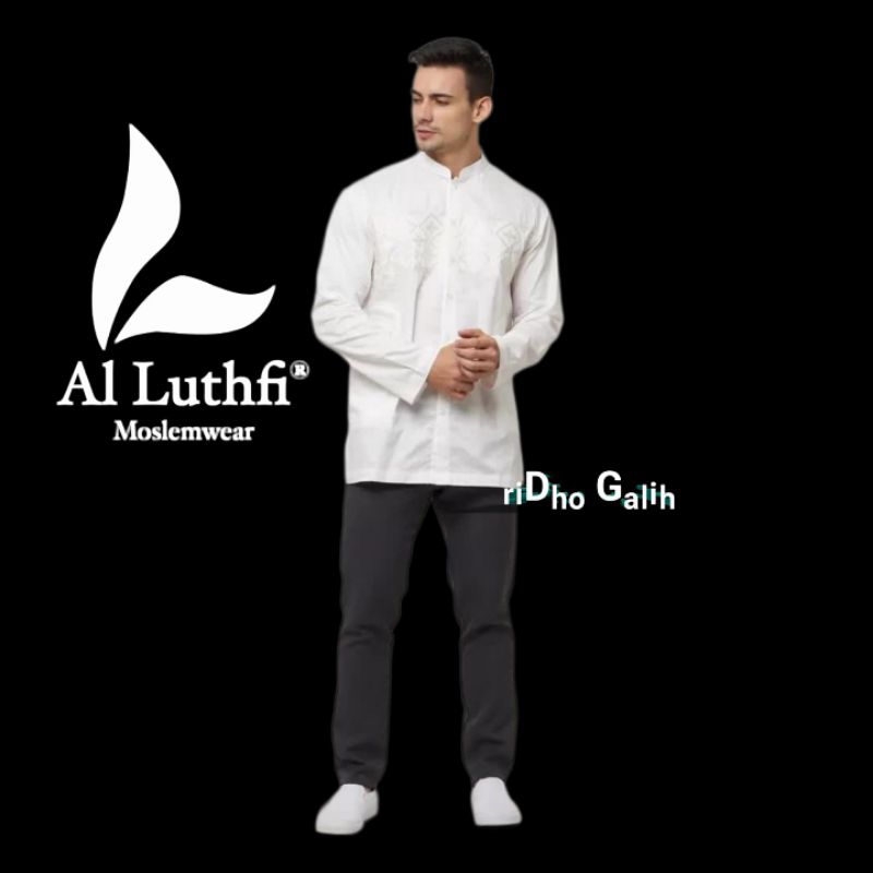 Baju Koko Al Luthfi Putih Lengan Panjang Syar'i Premium