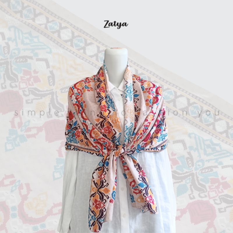 Wide Long Shawl - Motif Batik