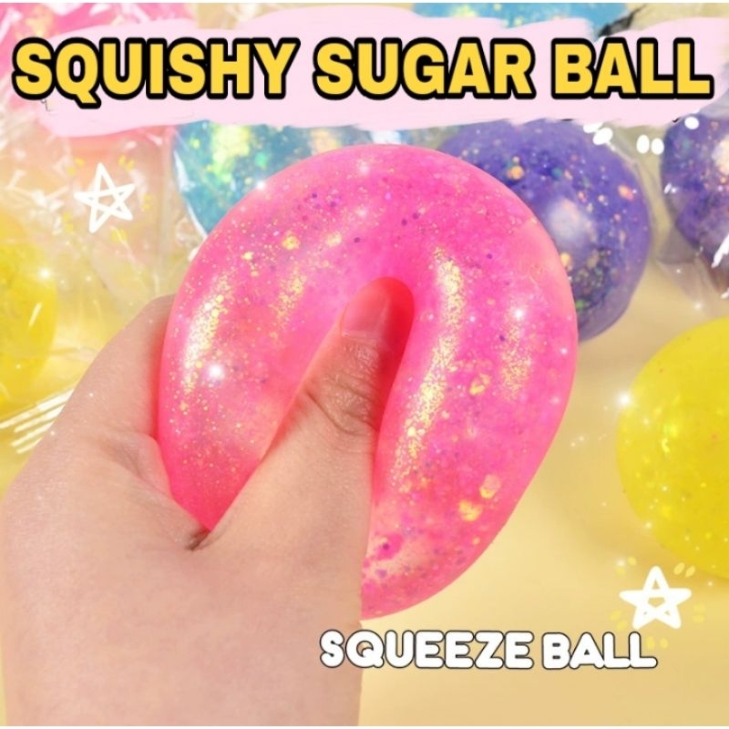 Squishy Sugar Ball Squishy Anti Stress bentuk Bola Squishy Lucu Squishy Kekinian Squishy ngak lengket